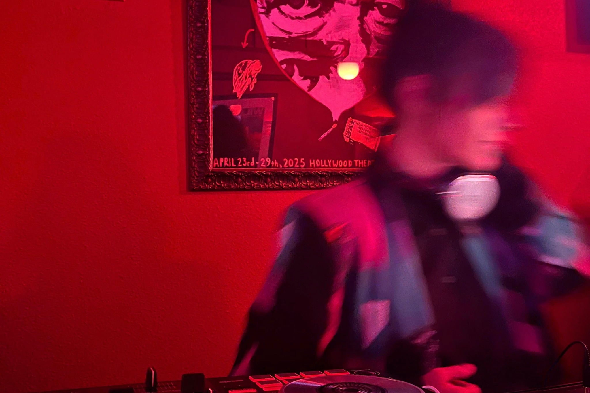 Panache Sauvage performing a vinyl DJ set